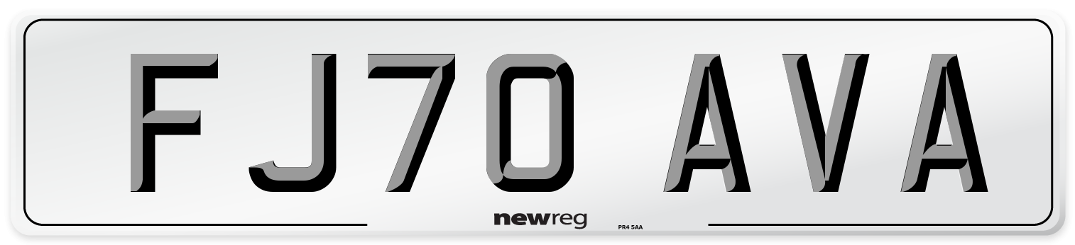 FJ70 AVA Number Plate from New Reg